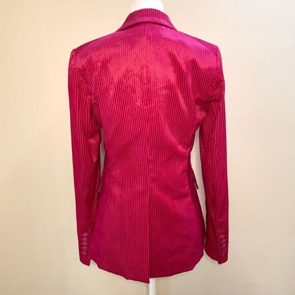 Veronica Beard Gaya Blazer Corduroy Miller Hot Pink Collared Size 2 Jacket - Picture 5 of 11